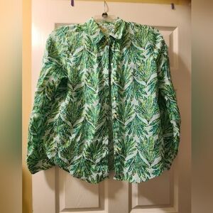 Lilly Pulitzer Linen Button Down Shirt